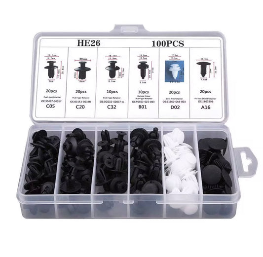 Clips de Fixation automatique 100 pcs