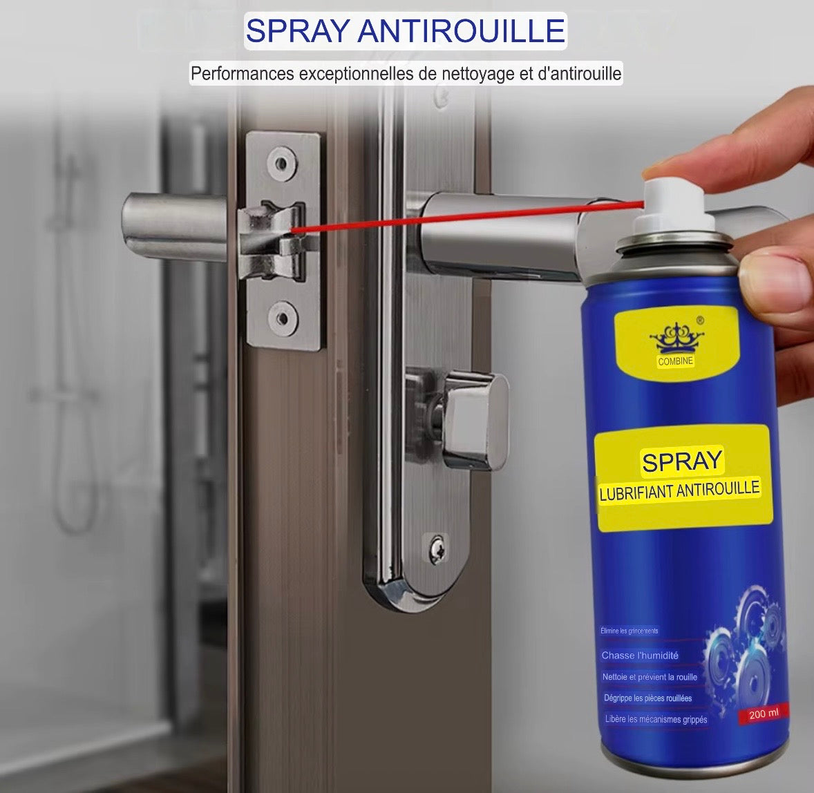 Spray lubrifiant anti rouille à l’huile de pénétration 200 ml